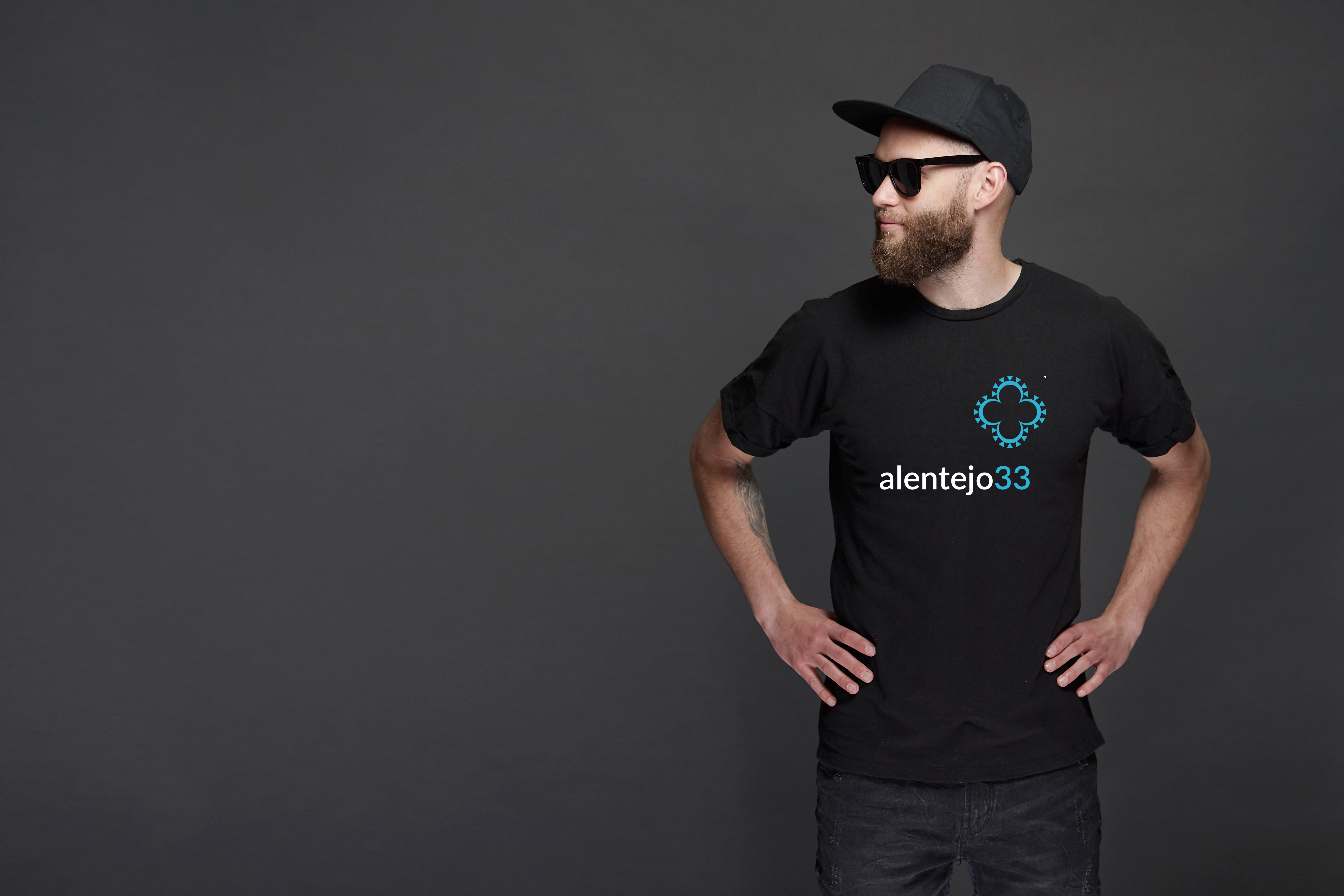 T-shirt alentejo33 (preta c/icon)